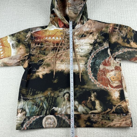 Jaded London Women's Renaissance AOP Y2K Hoodie Sweatshirt Sz 4 US, 36 EU - Picture 10 of 16